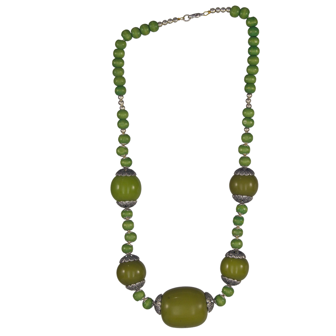 Olive Green Sea Glass Charm For Bracelet Or Anklet (CHM2)