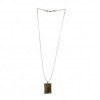 Charming Rectangle Shaped Pendant With A Centre Red Stone In Astonishing Bronze Hue