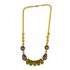 Lustrous Shimmering Ceramic And Glass Beaded Necklace